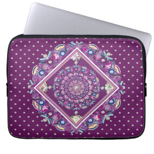 Kardinalrot Rosette Laptopschutzhülle
