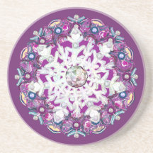 Kardinalrot Rosette & Schneeflocke