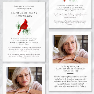 Kardinals-Feier-des-Lebens-Begräbnis Einladung