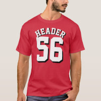 Kardinals-roter u. weißer Sport-Jersey-Entwurf der