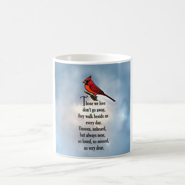 Kardinals-"so geliebtes" Gedicht Tasse (Mittel)