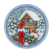 Kardinals Weihnachtsfest Blau