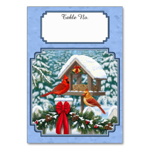 Kardinals Weihnachtsfest Blau Tischnummer