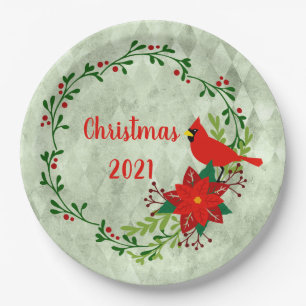 Kardinals Wreath Personalisiert Pappteller