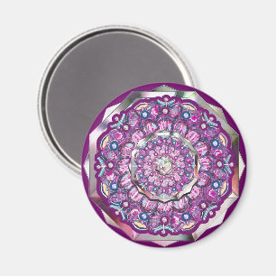 Kardinalsrot Rosace Magnet