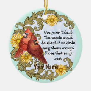 Kardinaltalent christlicher Schmuck Keramik Ornament