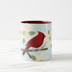 Kardinalund Hartriegelwatercolor-Tasse Zweifarbige Tasse
