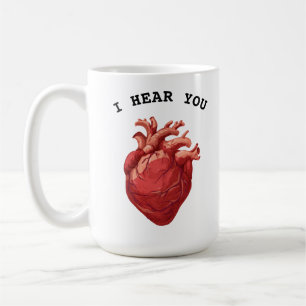 Kardiologe Herzarzt Ich höre dir zu Mitgefühl Kaffeetasse