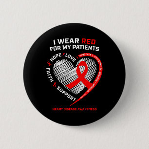 Kardiologe Rn Krankenschwestern Ich Trage Rote Her Button