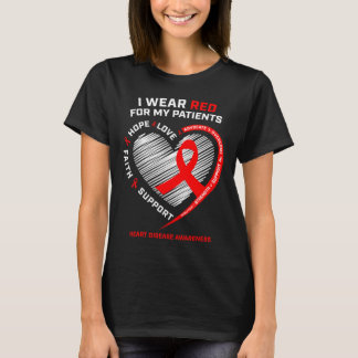 Kardiologe Rn Krankenschwestern Ich Trage Rote Her T-Shirt