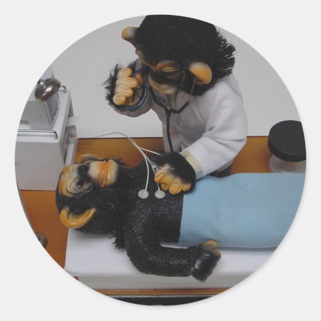 Kardiologe Runder Aufkleber (Vorderseite)