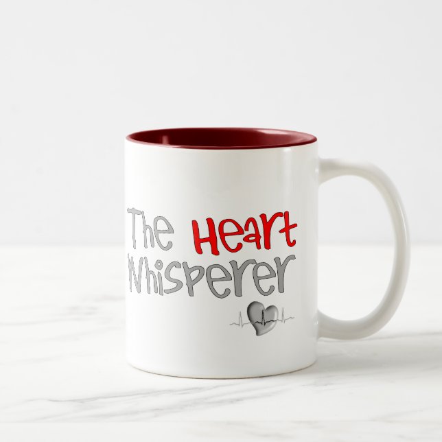 Kardiologen-Geschenke "der HerzWhisperer " Zweifarbige Tasse (Rechts)