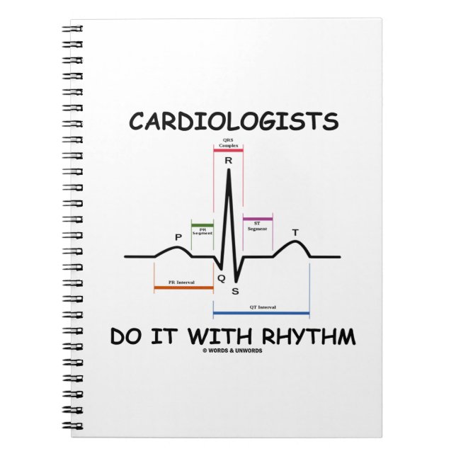Kardiologen tun es mit Rhythm EKG Sinus Rhythm Notizblock (Vorderseite)