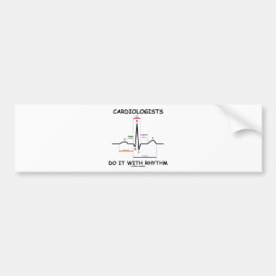 Kardiologen tun es mit Rhythmus (ECG/EKG) Autoaufkleber