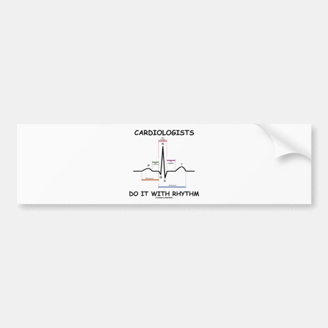 Kardiologen tun es mit Rhythmus (ECG/EKG) Autoaufkleber (Vorne)