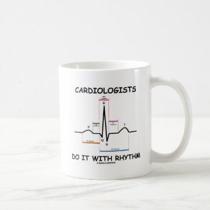 Kardiologen tun es mit Rhythmus (ECG/EKG) Kaffeetasse