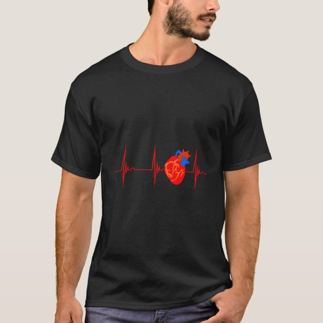Kardiologie Anatomie Er Rhythm Ekg Pulse Nur T-Shirt (Vorderseite)