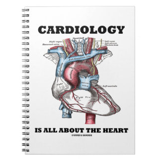 Kardiologie dreht sich alles um das Herz (anatomis Notizblock