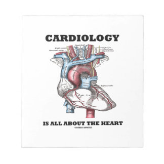 Kardiologie dreht sich alles um das Herz (anatomis Notizblock