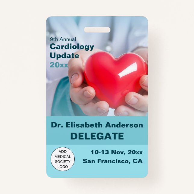 Kardiologie Kardiothorakale Medizinische Konferenz Ausweis (Vorderseite)