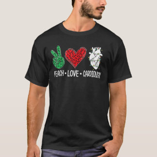 Kardiologie Liebe Xmas Lights Cardiac Nurse T-Shirt