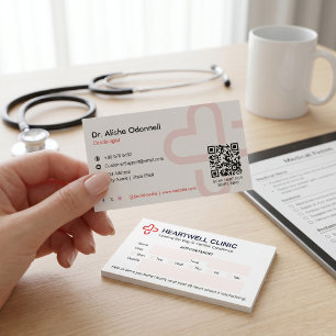 Kardiologische Klinik Unternehmen   Saubere Termin Visitenkarte