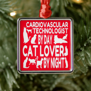 Kardiovaskuläre technologische Lieben Katzen Ornament Aus Metall