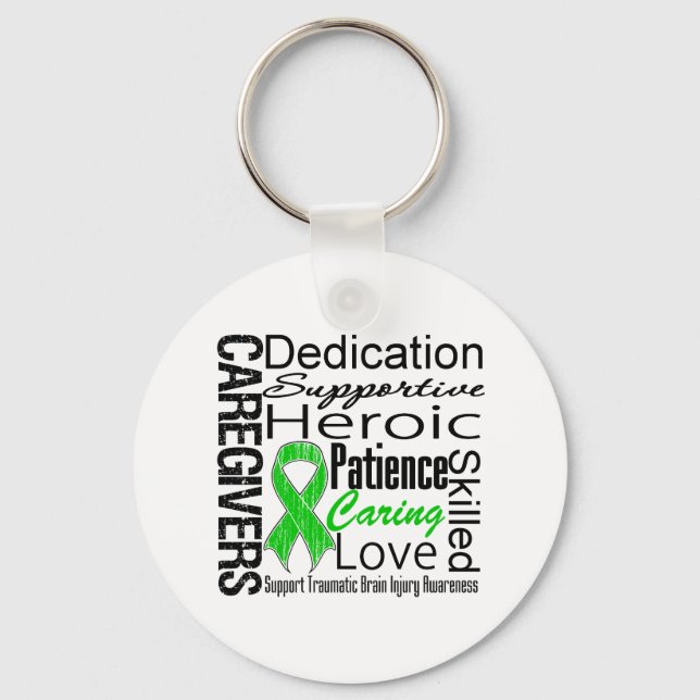 Karegier sammeln traumatische Gehirnverletzung Schlüsselanhänger (Vorderseite)