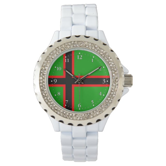 Karelia-Nationalflagge Armbanduhr (Vorderseite)
