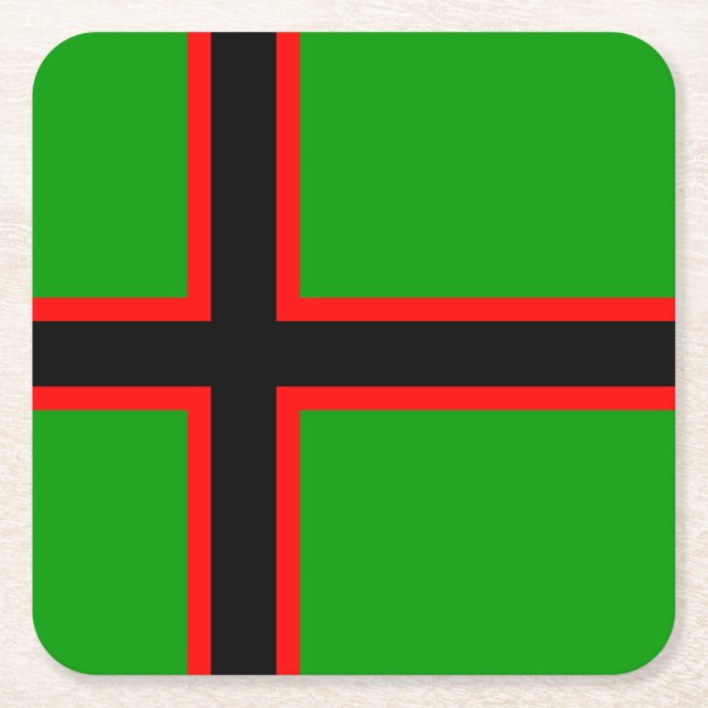 Karelia-Nationalflagge Rechteckiger Pappuntersetzer (Vorderseite)