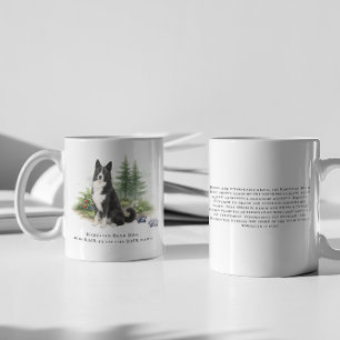 Karelian Bear Dog Aquarell-Rasse-Zitat Kaffeetasse