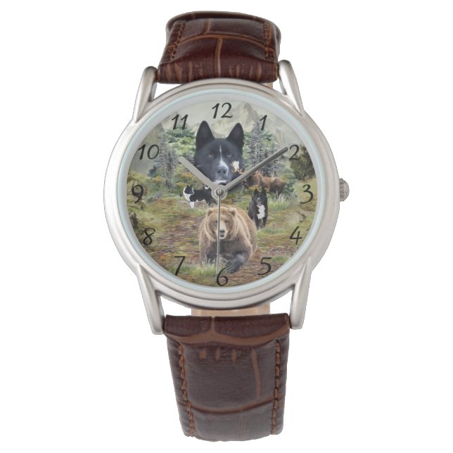 Karelian Bear Dog Armbanduhr (Vorderseite)