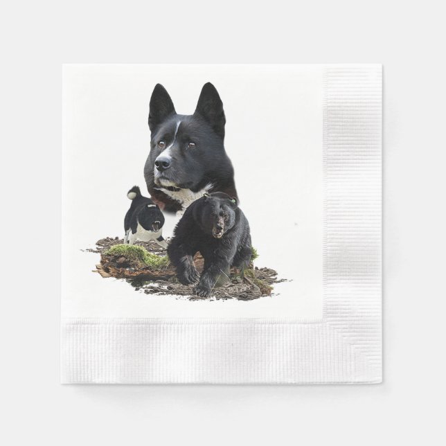 Karelian Bear Dog Serviette (Vorderseite)