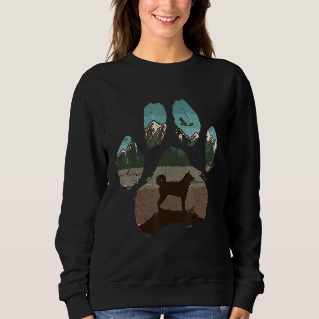 Karelian Bear Paw Mom Dad Dog  Women Sweatshirt (Vorderseite)