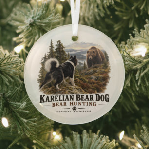 Karelischer Bärenhund Ornament Aus Glas
