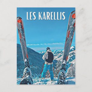 Karellis Skistation Postkarte