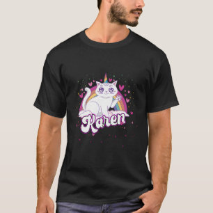Karen - Adorable Mädchenname mit schönem Caticorn T-Shirt