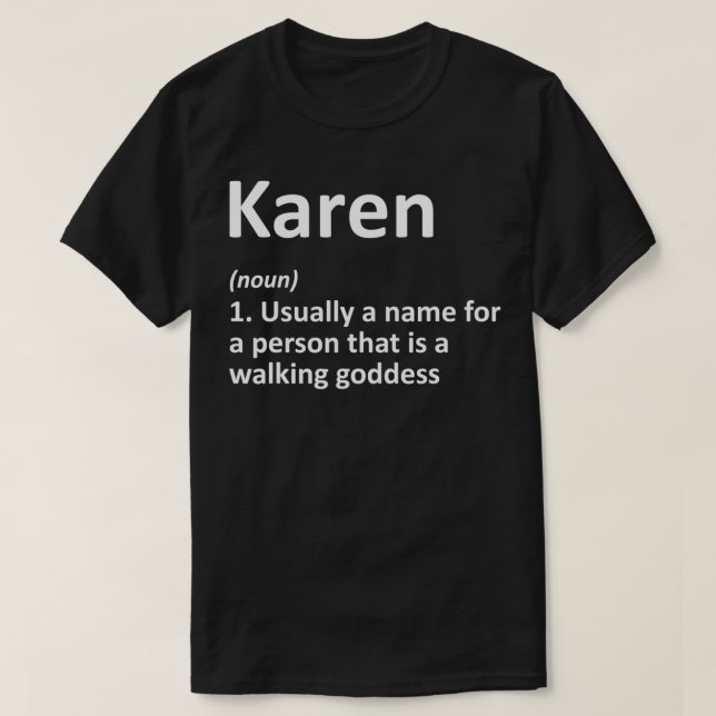 KAREN Definition Personalisiert Name Funny Birthda T-Shirt (Design vorne)