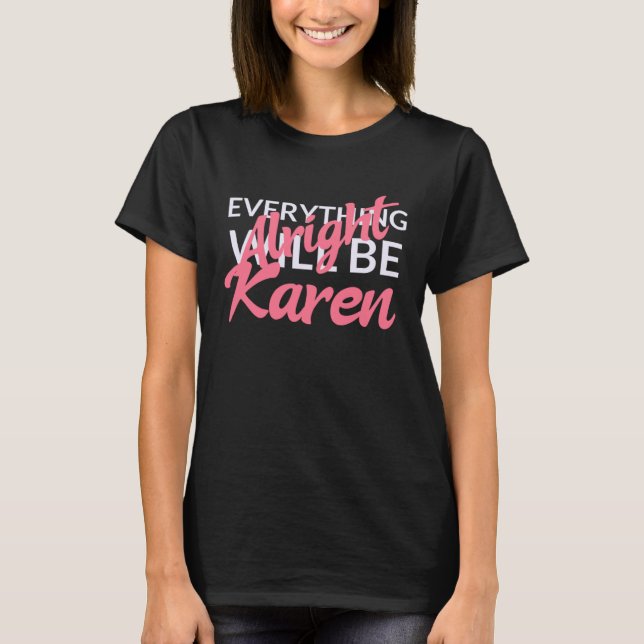 Karen Halloween Costume Geschenkidee Wollte Rede v T-Shirt (Vorderseite)