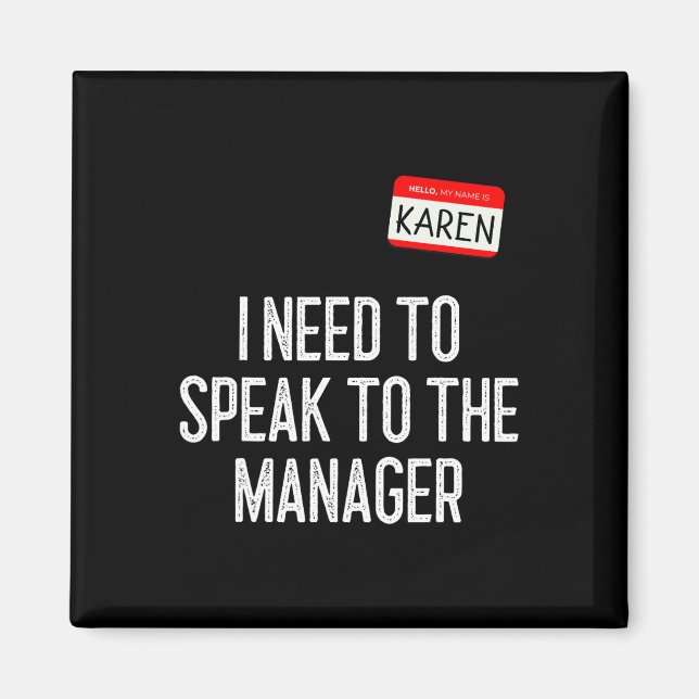 Karen Halloween Kostümvortrag vor dem Manager Fun  Magnet (Vorne)
