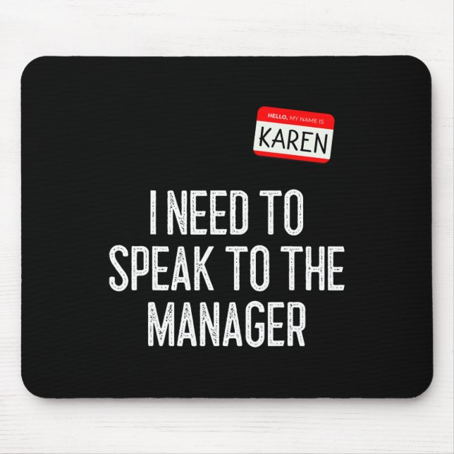 Karen Halloween Kostümvortrag vor dem Manager Fun  Mousepad (Vorne)