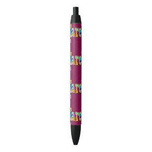 Karen Name Logo mit Blüten, schwarzer Tinte Pen Kugelschreiber