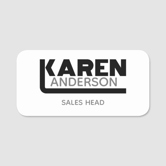 Karen Name Tag Namensschild (Vorderseite)