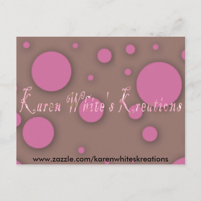 Karen Whites Kreations Postcard Postkarte (Vorderseite)