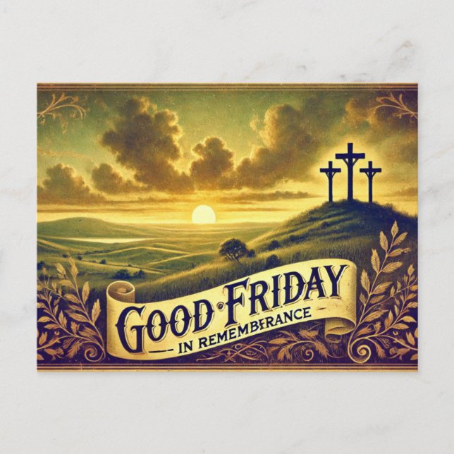 Karfreitag Postkarte (Vorderseite)
