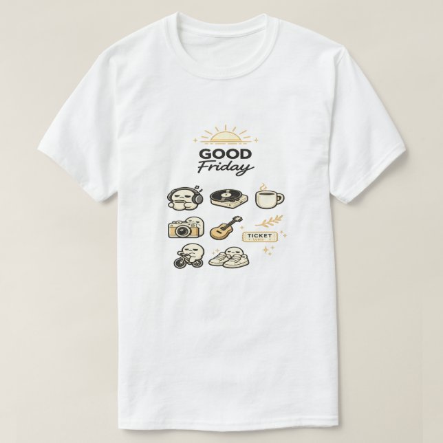 Karfreitags-Wochenend-Vibes T-Shirt (Design vorne)