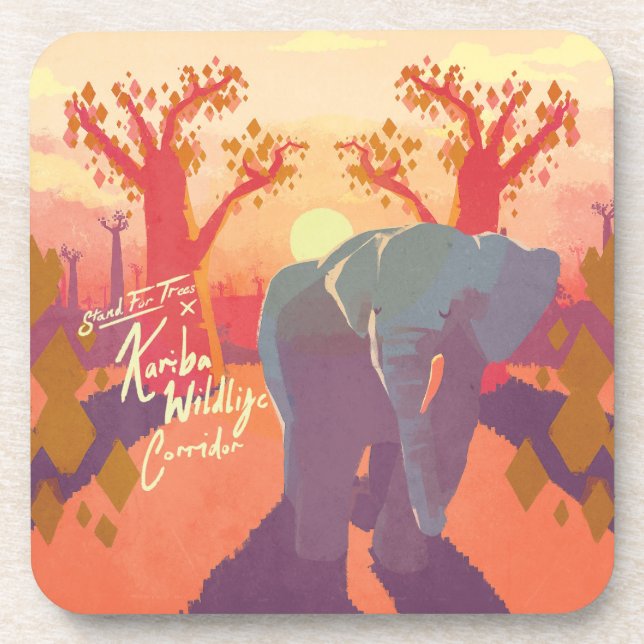 Kariba Wildlife Corridor Beverage Coaster Getränkeuntersetzer (Vorderseite)