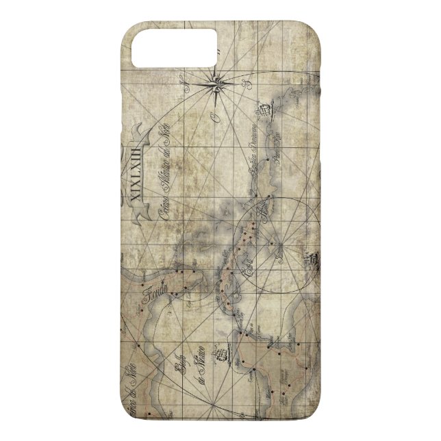 Karibik - alte Karte Case-Mate iPhone Hülle (Rückseite)