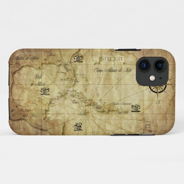 Karibik - alte Karte ... Case-Mate iPhone Hülle (Rückseite (Horizontal))