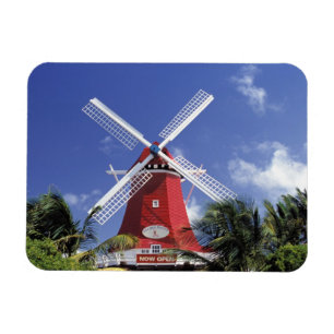 Karibik, Aruba. Alte Mühle, umgewandelt in "Mühle" Magnet